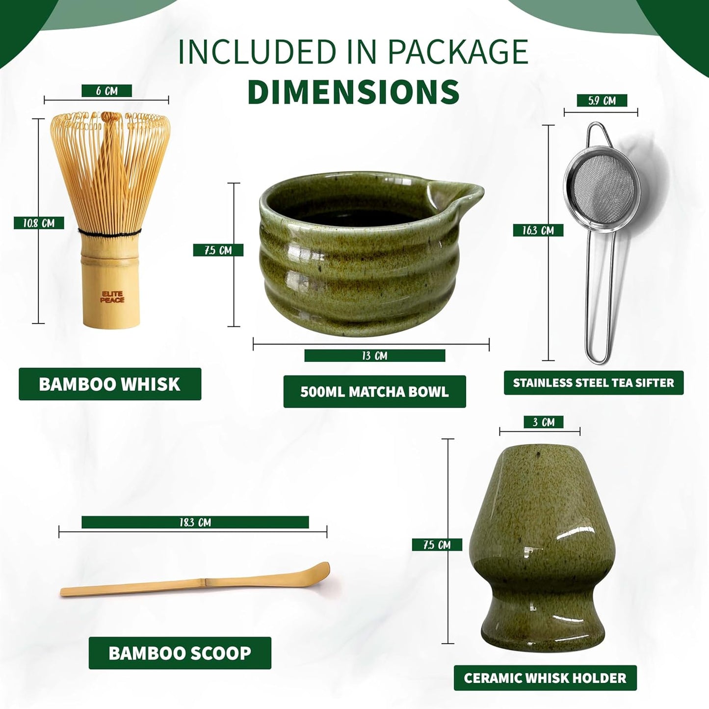 5 Piece Matcha Whisk Set