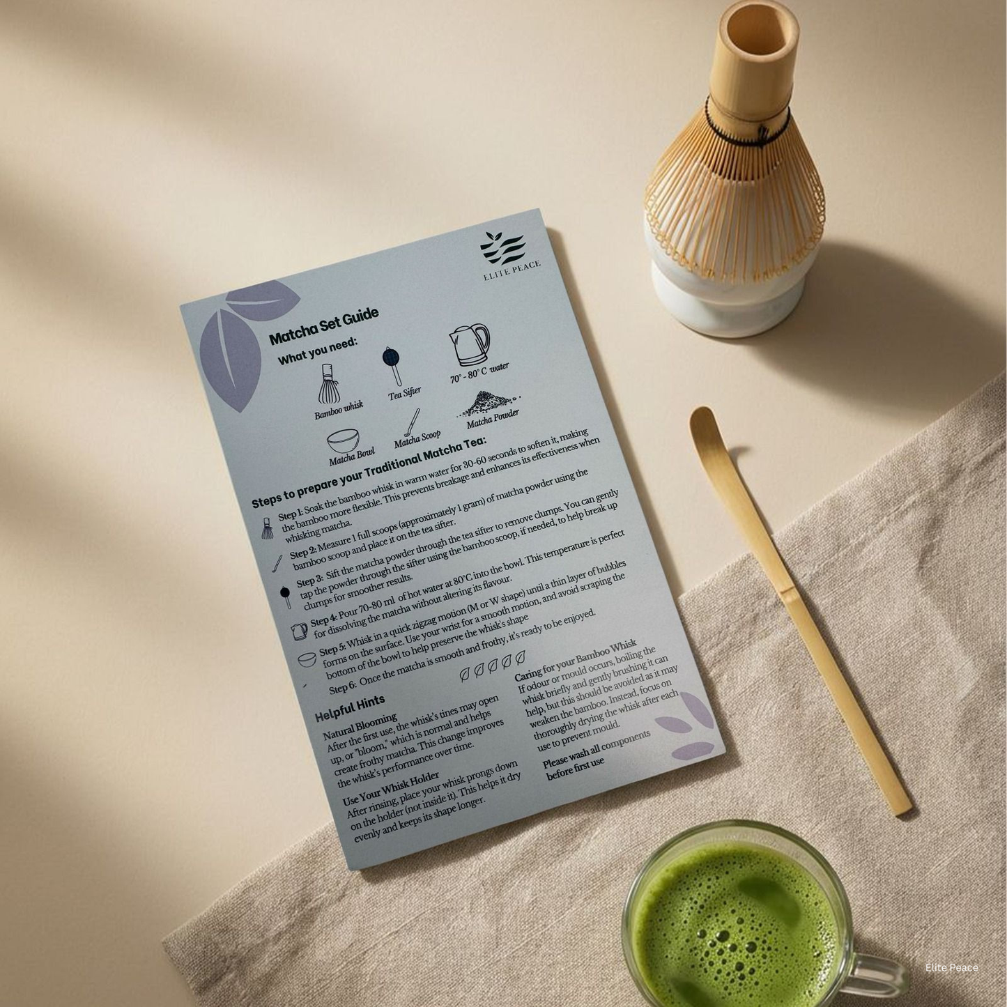 5 Piece Matcha Whisk Set